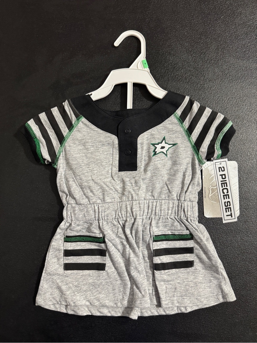 NWT NHL Dallas Stars Toddler Athletic Dress/Jersey with bottoms